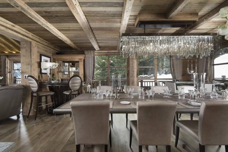 Lovelydays luxury service apartment rental - Courchevel - Chalet Great Roc - Partner - 7 bedrooms - 6 bathrooms - Dining living room - 81cd1a9eb208 - Lovelydays