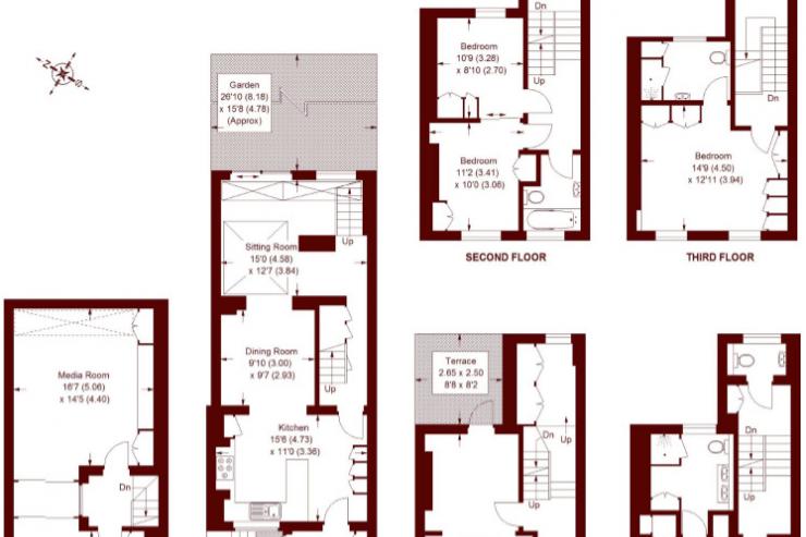 Lovelydays luxury service apartment rental - London - Chelsea - Halsey Street 2 - Lovelysuite - 4 bedrooms - 3 bathrooms - Floorplan - f7e158f4bfee - Lovelydays