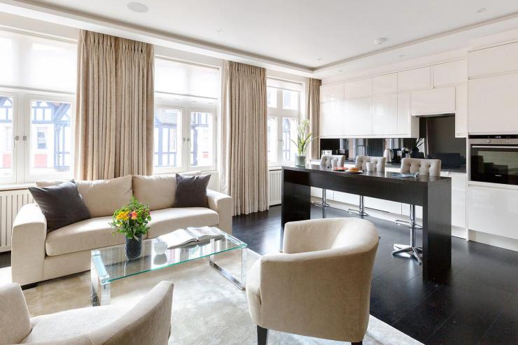 Lovelydays luxury service apartment rental - London - Knightsbridge - Herbert Street - Partner - 1 bedrooms - 1 bathrooms - Luxury living room - 2aa3fab779f2 - Lovelydays